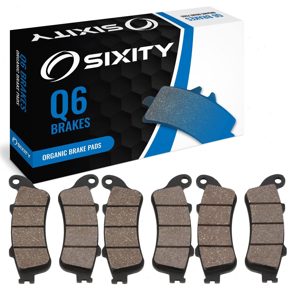 Sixity Q6 Front Rear Organic Brake Pads