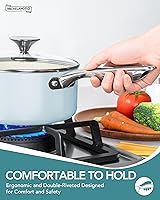 Vista 5 de MICHELANGELO Pots and Pans Set Non Stick Ceramic Cookware Set, 8-Piece Nonstick Pots and Pans, Non-Toxic, Oven Safe & Compatible with All Stovetops