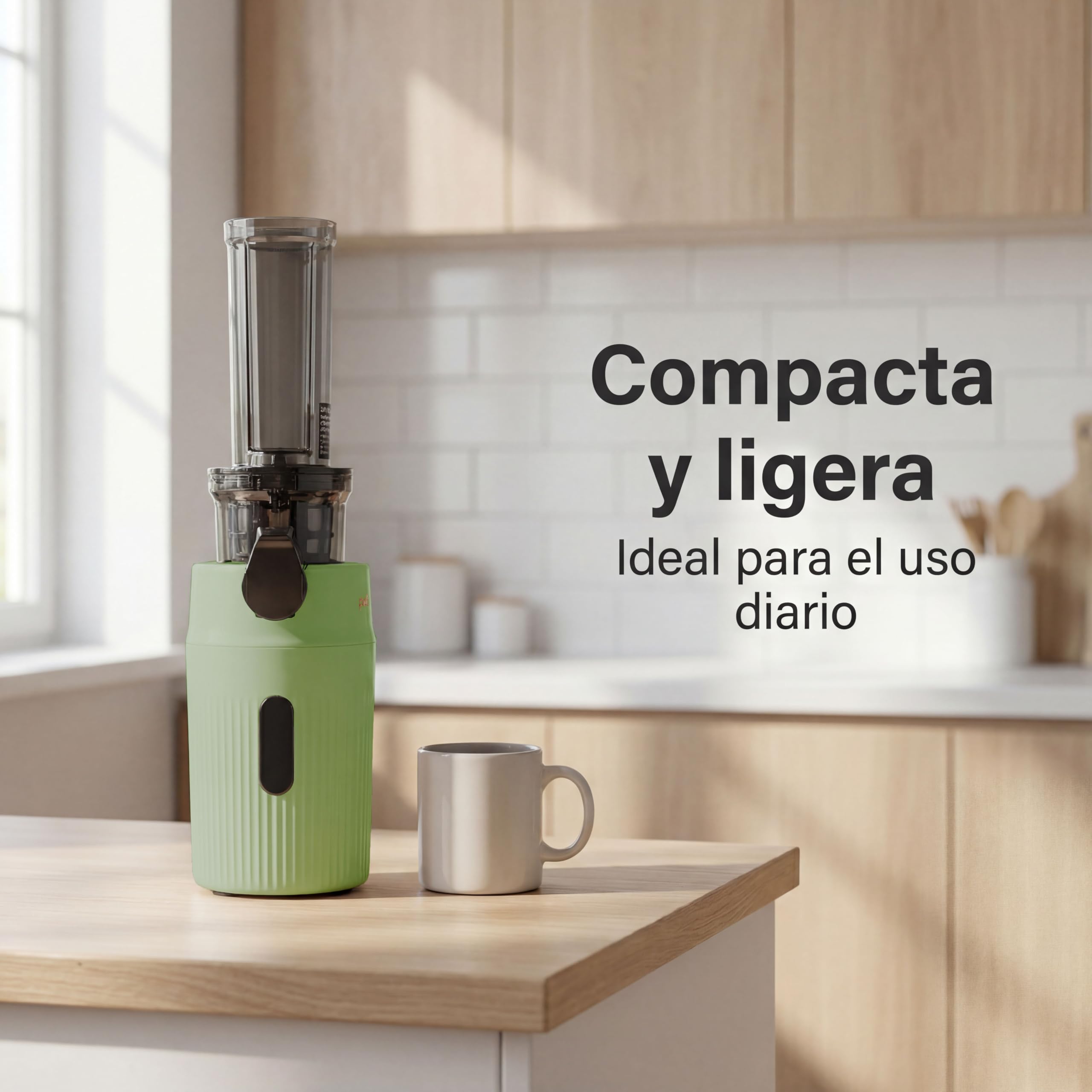 Zuminstant - Spremiagrumi elettrico compatto, spremuto a freddo, ricco di nutrienti, frullatore senza schiuma, salvaspazio, elegante e versatile, per frutta e verdura fresca, 100 W (menta)