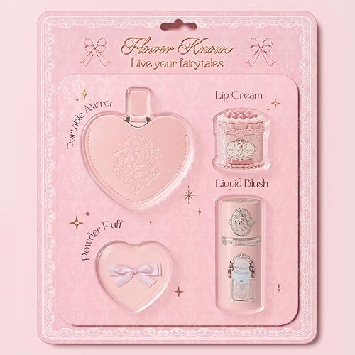 Flower Knows Juego de maquillaje de cupido de fresa en tarjeta de ampolla (Strawberry Delight)