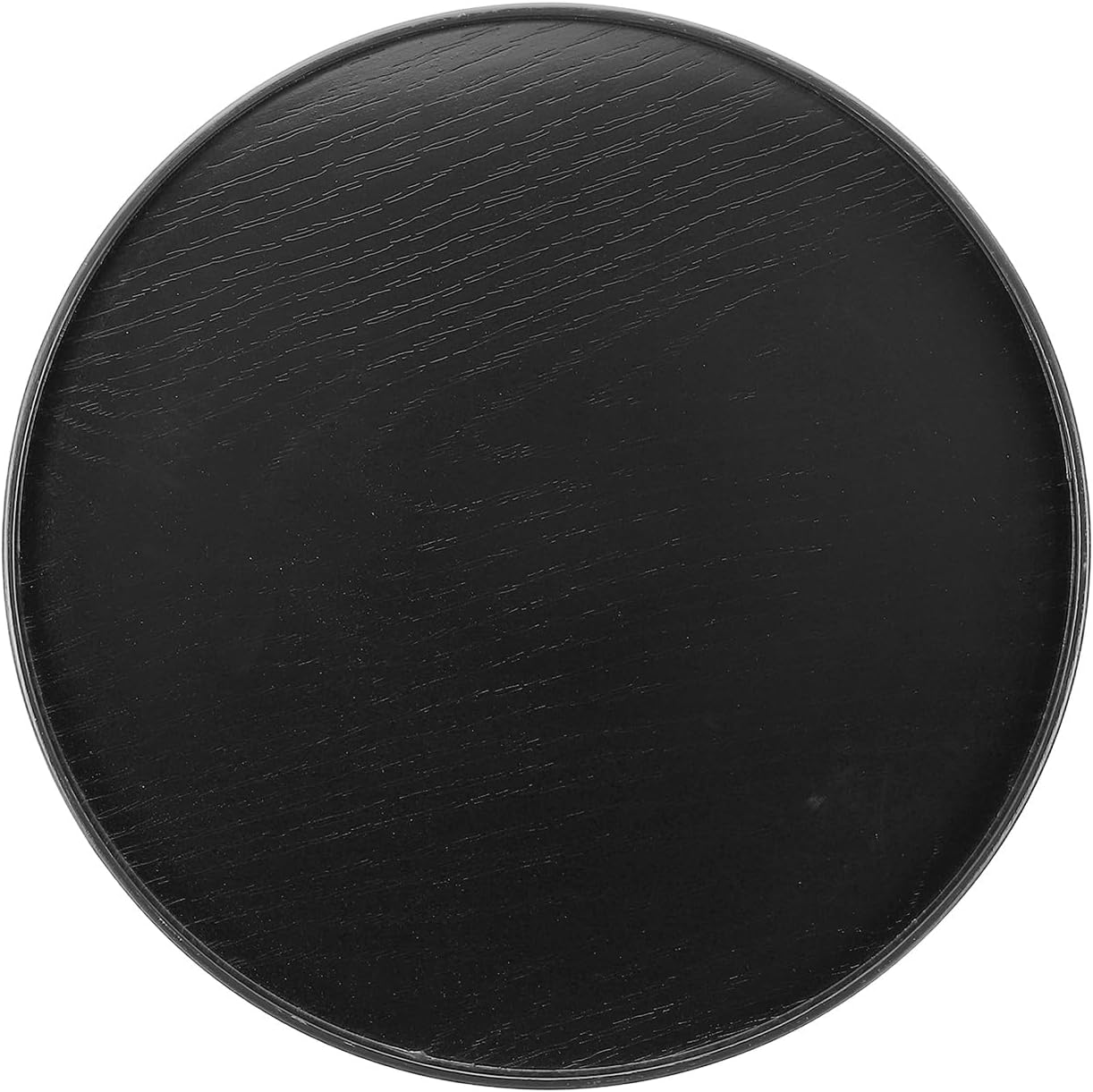 Wooden Serving Tray Round Wood Serving Tray Decorative Platter, 13 Inch Fit for Home Decor Kitchen Coffee Table Candle Holder, (Brown)