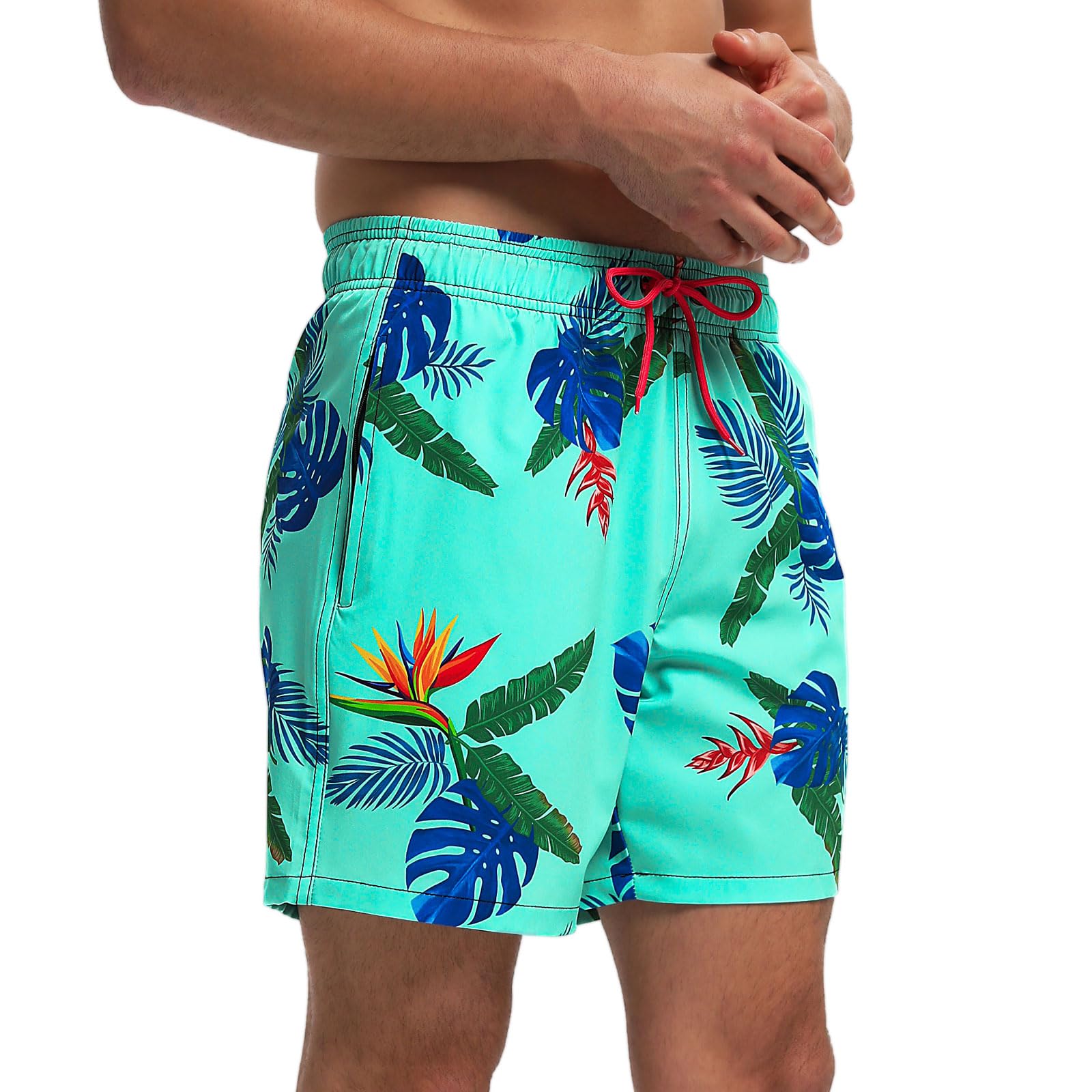 TMEOG Costume Uomo Mare Pantaloncini Casual, Costumi da Bagno Uomo Surf Lungo Costume da Spiaggia Piscina Pantaloncino Estivo con Tasche e Coulisse Regolabile