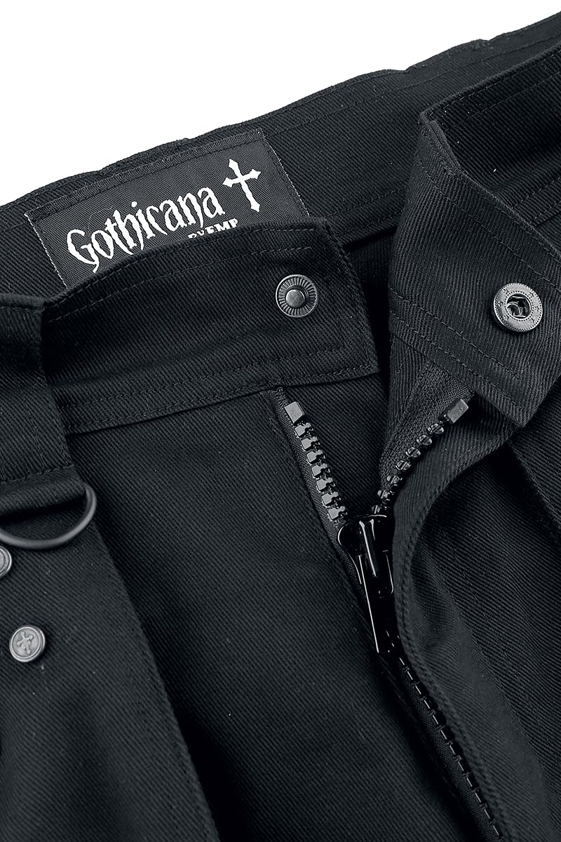 Gothicana by EMP Herren Schwarze Shorts mit Nieten