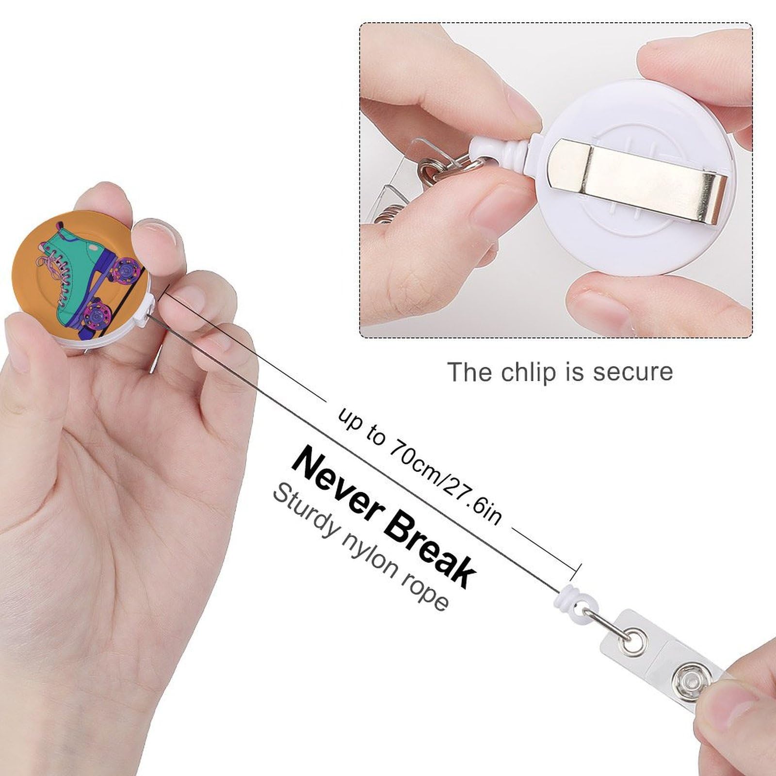 Gctriki Funny Badge Reel - Days Without Sarcasm Equals Zero, Retractable With Beads