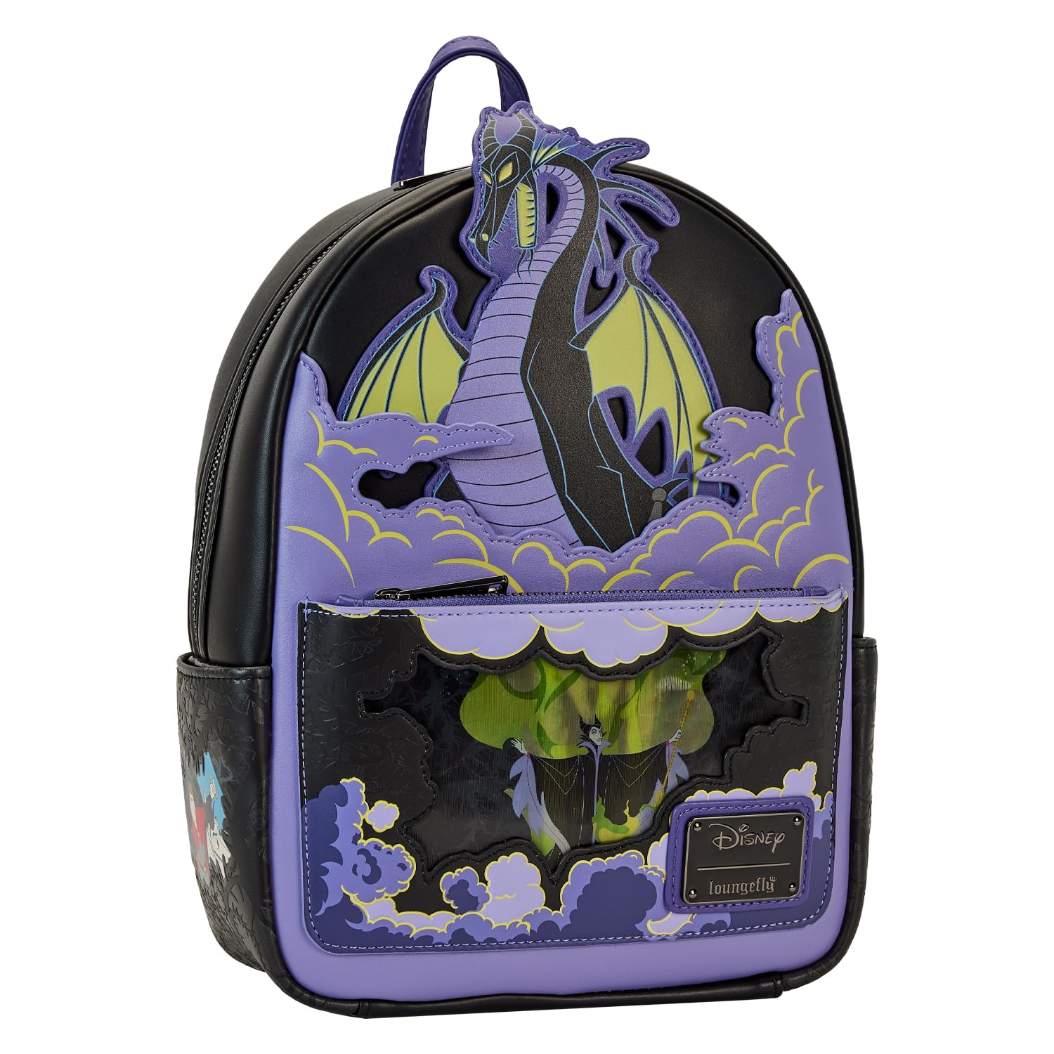 Amazon.com: Loungefly Disney Backpack: Maleficent Dragon Lenticular and Glow in The Dark Mini-Backpack, Amazon Exclusive : Clothing, Shoes & Jewelry