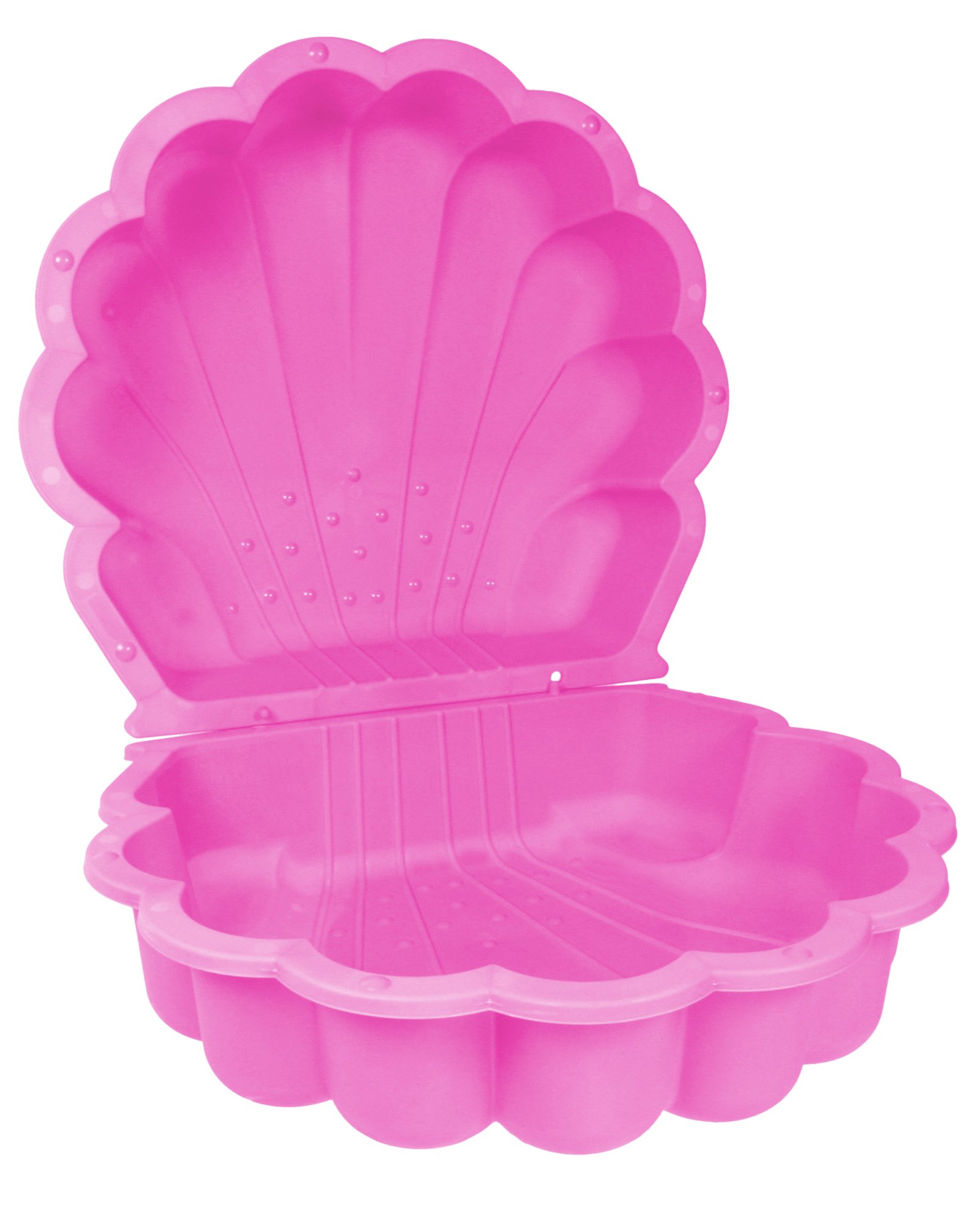 Ondis24 Wassermuschel Sandmuschel Sandkasten 2-teilig aus Kunststoff Muschel mit Deckel (87cm, Pink)