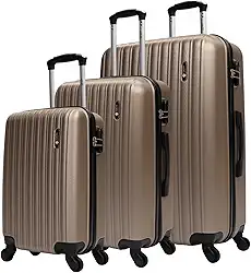 Conjunto de malas de viagem PMG Londres Swiss Move Champagne