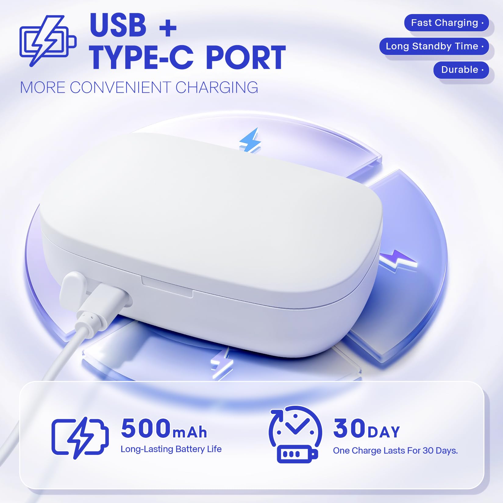 Macchina portatile per la pulizia delle lenti a contatto, pulitore ad ultrasuoni per lenti a contatto con carica di tipo C, custodia per la pulizia automatica intelligente, adatta per lo smaltimento