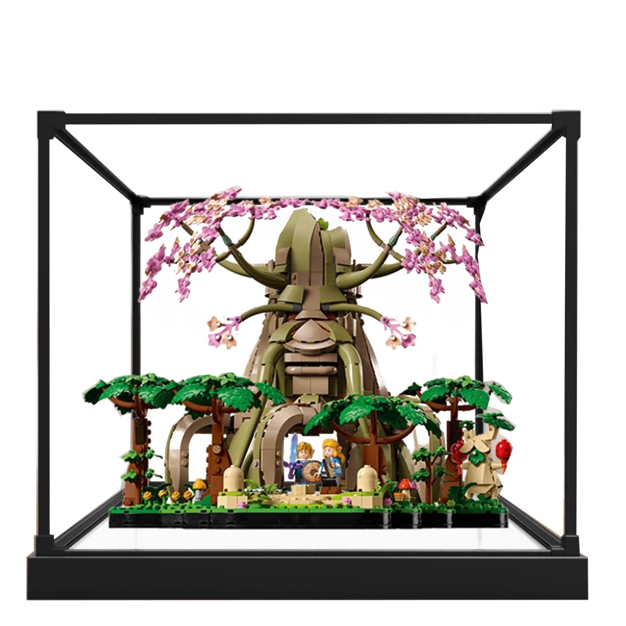 Qixindgyh Black Acrylic Display Case For Lego 77092 Deku Tree Building Set,Clear Display Case, Dust-Proof Display Case Compatible With Lego 77092 (Only Display Case) ( Base)