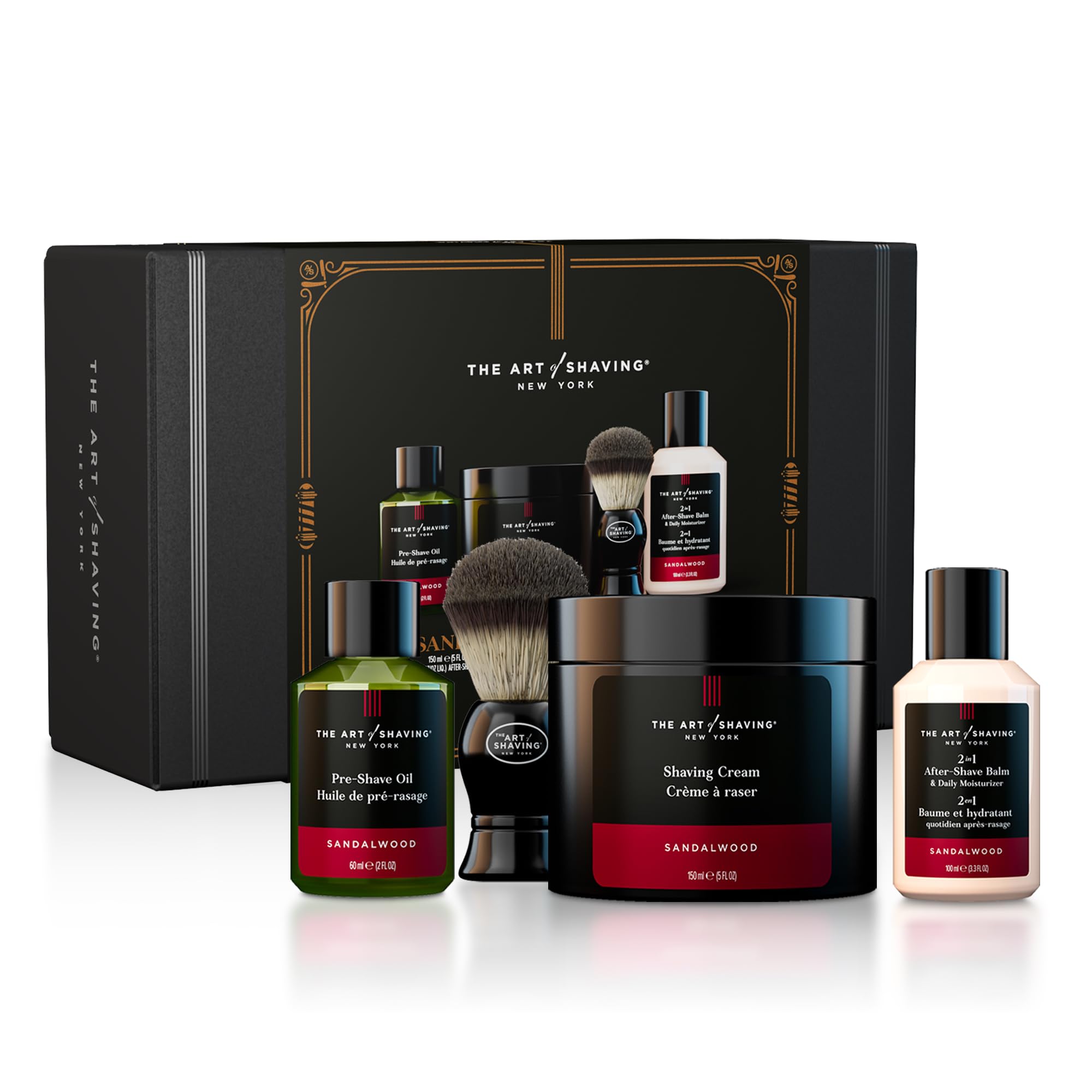 The Art of Shaving Shaving Kit for Men - The Perfect Gift for The Perfect Shave with Shaving Cream, Shaving Brush, After Shave Balm, & Pre Shave Oil