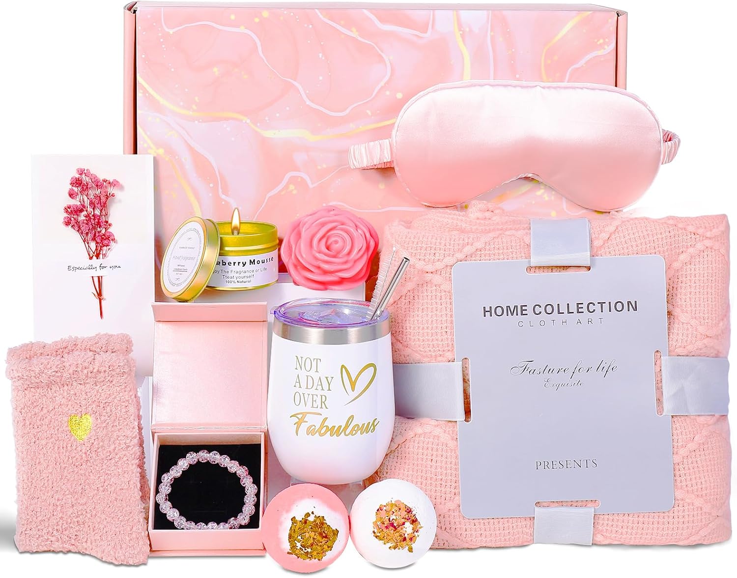 Gifts for Women: Birthday Gifts for Women Mom Sister Wife Best Friend Teacher Coworker- Relaxing Spa Gift Basket Christmas Valentine's Day Mother's Day Gifts