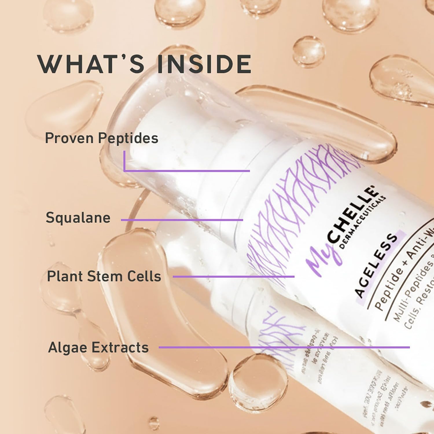 MyCHELLE Dermaceuticals Peptide+ Anti-Wrinkle Serum - Anti-Aging Serum with Peptides & Argan Plant Stem Cells to Help Restore Skin & Help Reduce the Appearance of Fine Lines and Wrinkles thumbnail 2