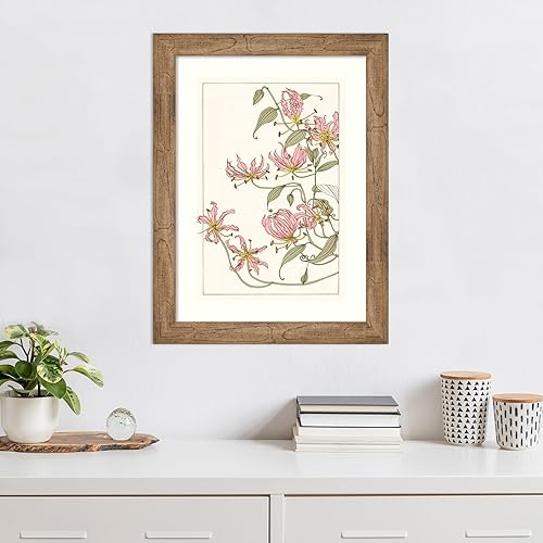 Miniatura 4 de Amanti Art Impresión artística enmarcada para pared, 28 x 21 pulgadas, lirio gloriosa botánico I de Melissa Wang, arte de pared de flores,