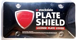 Stockdale Premium Clear Curved Plastic License Plate Tag Cover Shield Protector