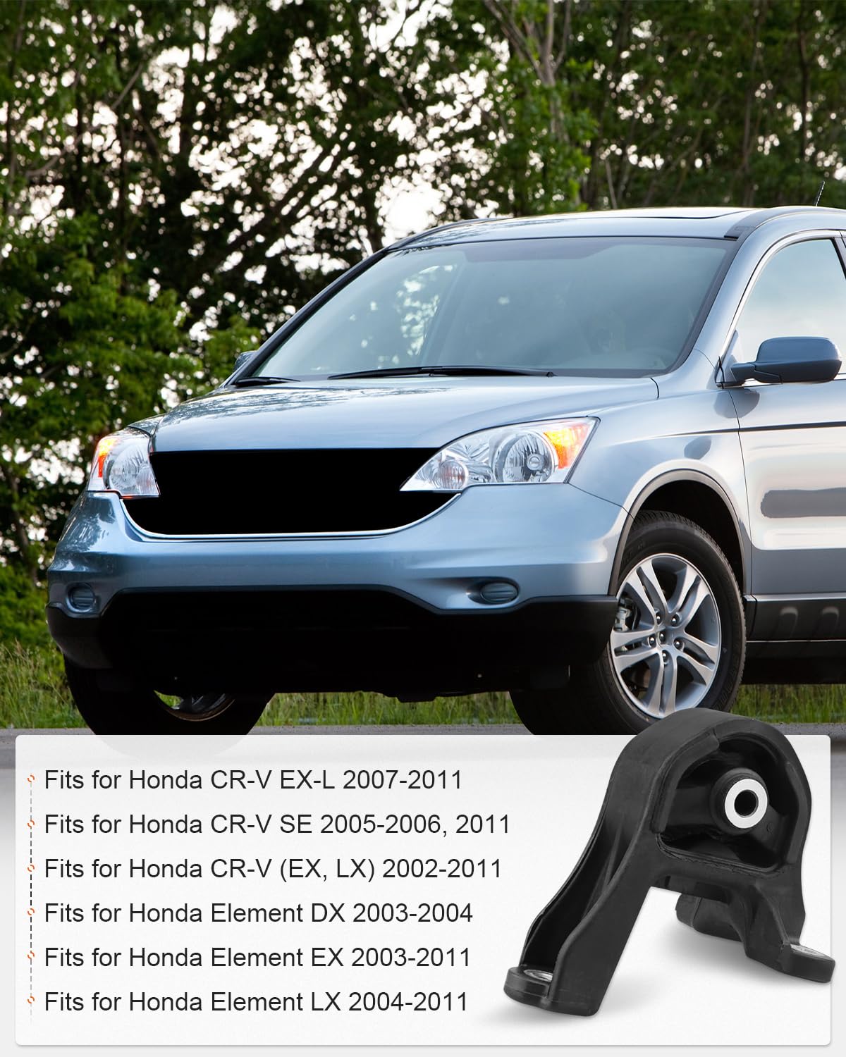 905-539 Rear Lower Rearward Differential Mount Fit for Honda CR-V EX-L CR-V SE CR-V (EX, LX), for Element DX EX LX , Replace 1042079, 50721S5C013, 50821S5C003, EM5871