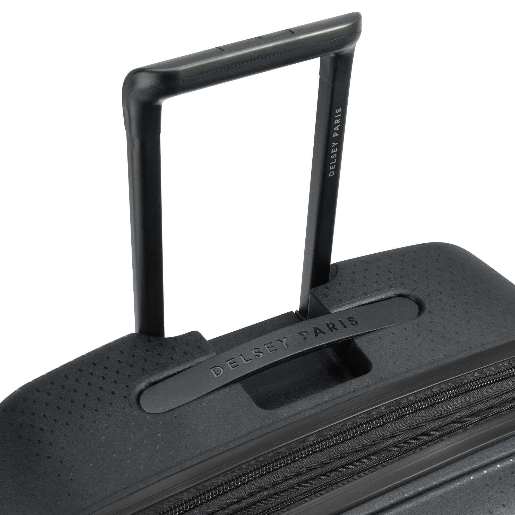 DELSEY PARIS Belmont Plus, walizka dla dorosłych, materiał z recyklingu, czarne, L Extensible (76 cm) Materiale Riciclato, rozciągliwy