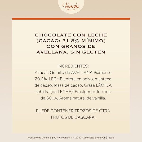 Venchi - Huevo de Chocolate Mignon con Leche y Avellanas, 70 Gr, con Granillo Grueso de "Avellana Piamonte", Sin Gluten, Colección de Pascua Venchi, Idea de Regalo - 2