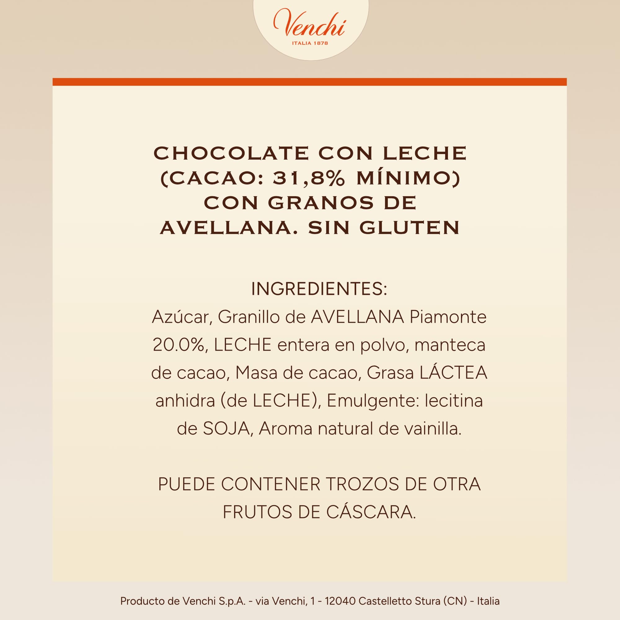 Venchi - Huevo de Chocolate Mignon con Leche y Avellanas, 70 Gr, con Granillo Grueso de "Avellana Piamonte", Sin Gluten, Colección de Pascua Venchi, Idea de Regalo - 2