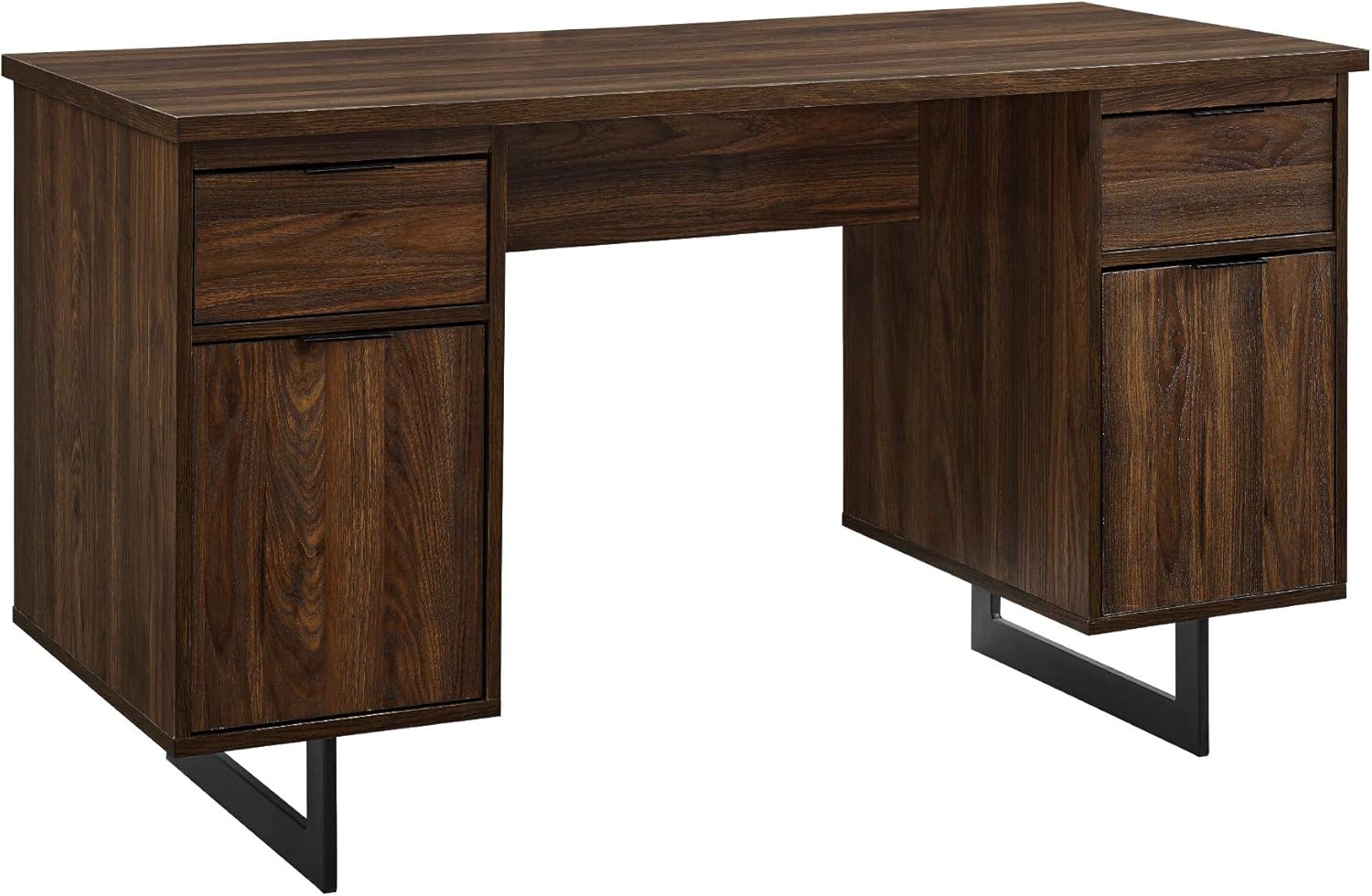 Walker Edison Modern Executive Desk with Dual Storage Home Office