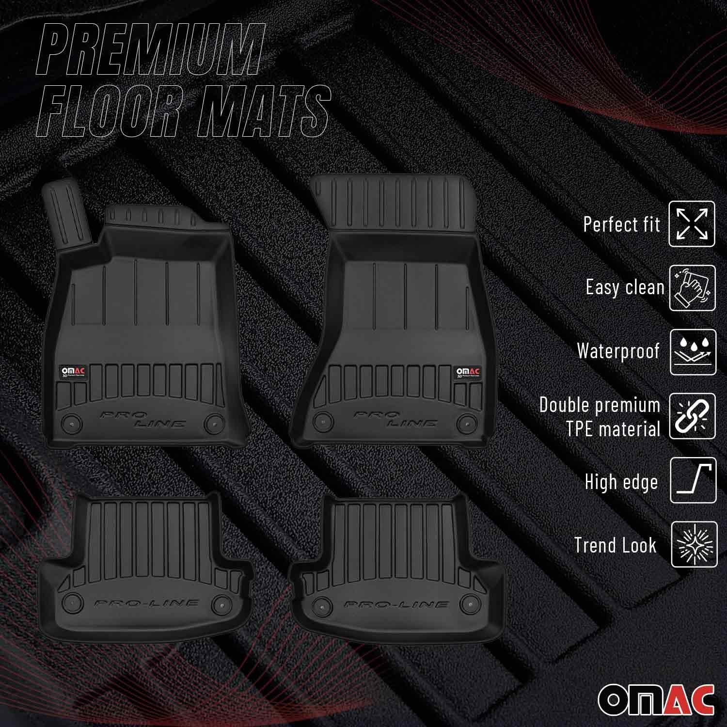OMAC Tappetini in Gomma Compatibili con Audi A5 Coupe Cabrio 2016-2023 Premium TPE Tappetini Auto