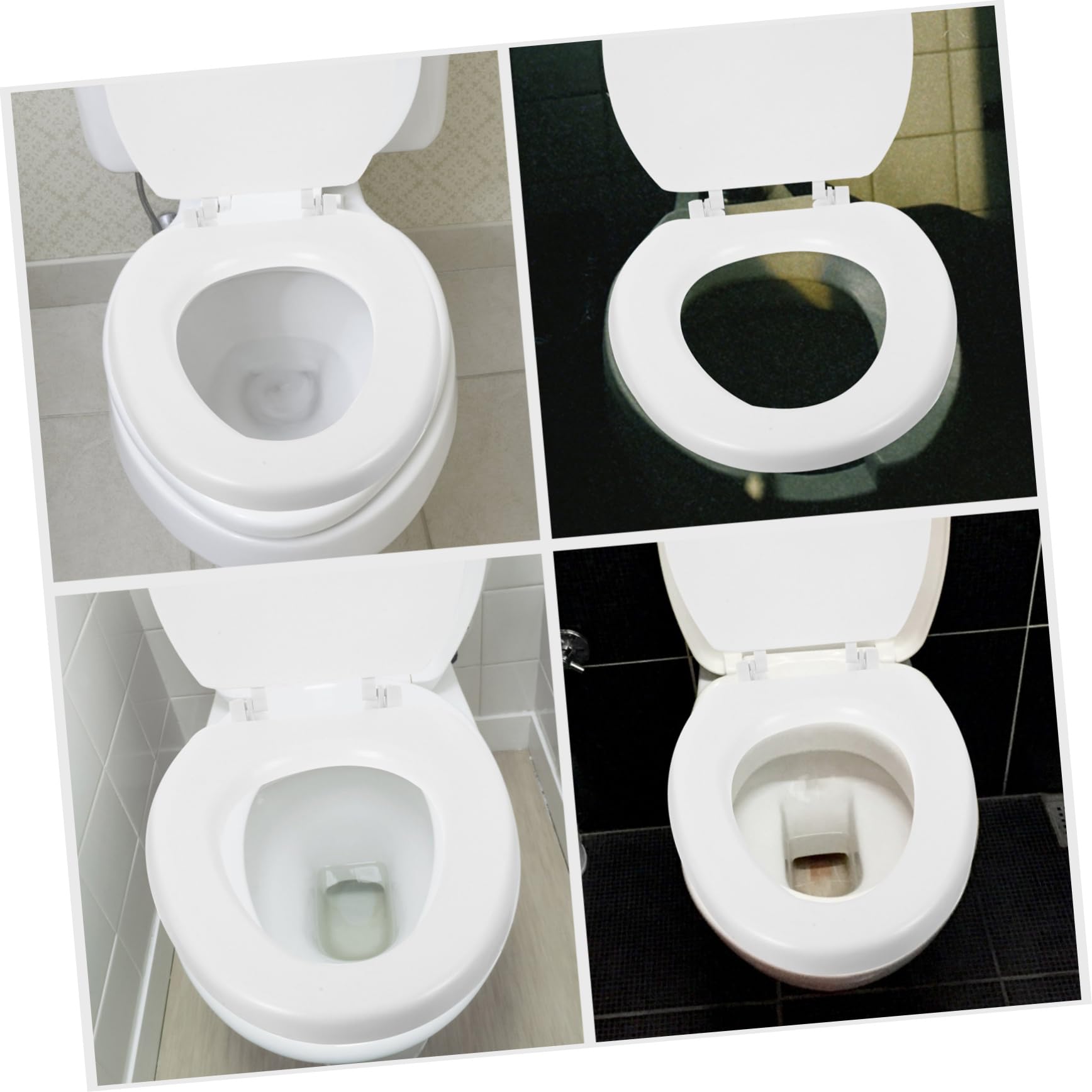 Funda para asiento de inodoro en forma de U, de cierre suave, acolchada de EVA, fácil de instalar y limpiar, bisagras universales para uso diario