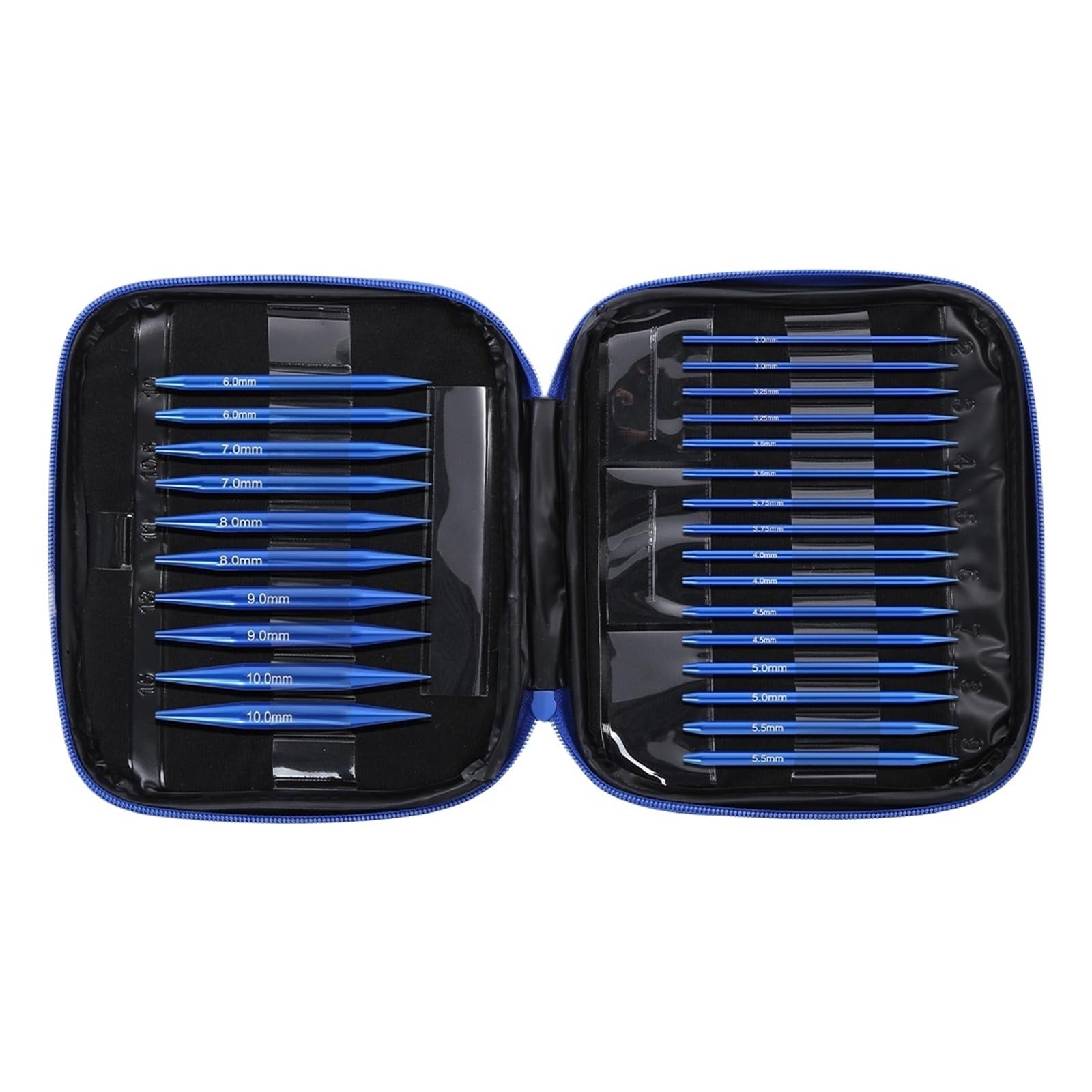 13 Pairs 3.0-10.0mm Detachable Circular Needles Interchangeable Knitting Set Blue, Aluminum Accessories