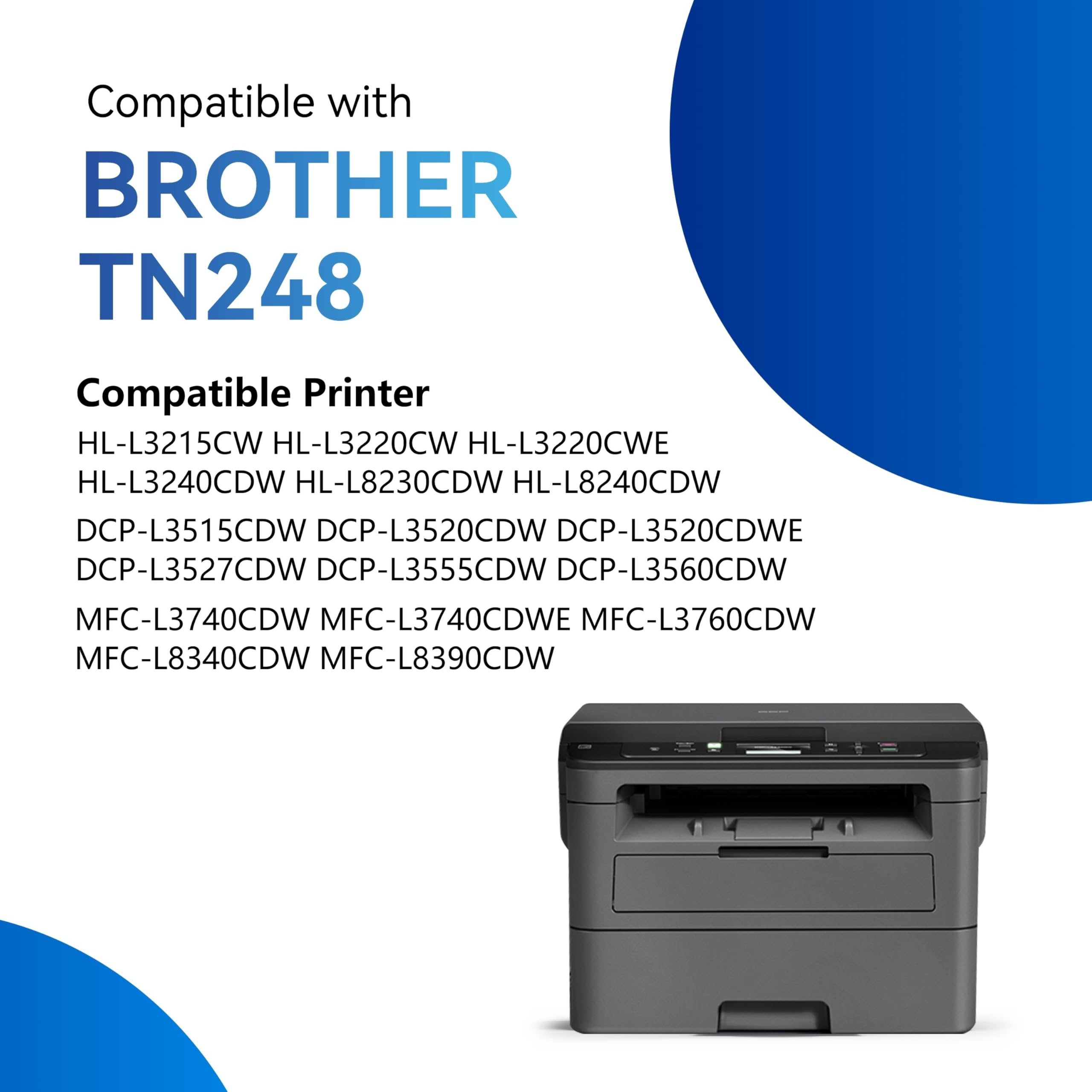 Cartuchos de tóner compatibles con Brother TN248XL (4 unidades)