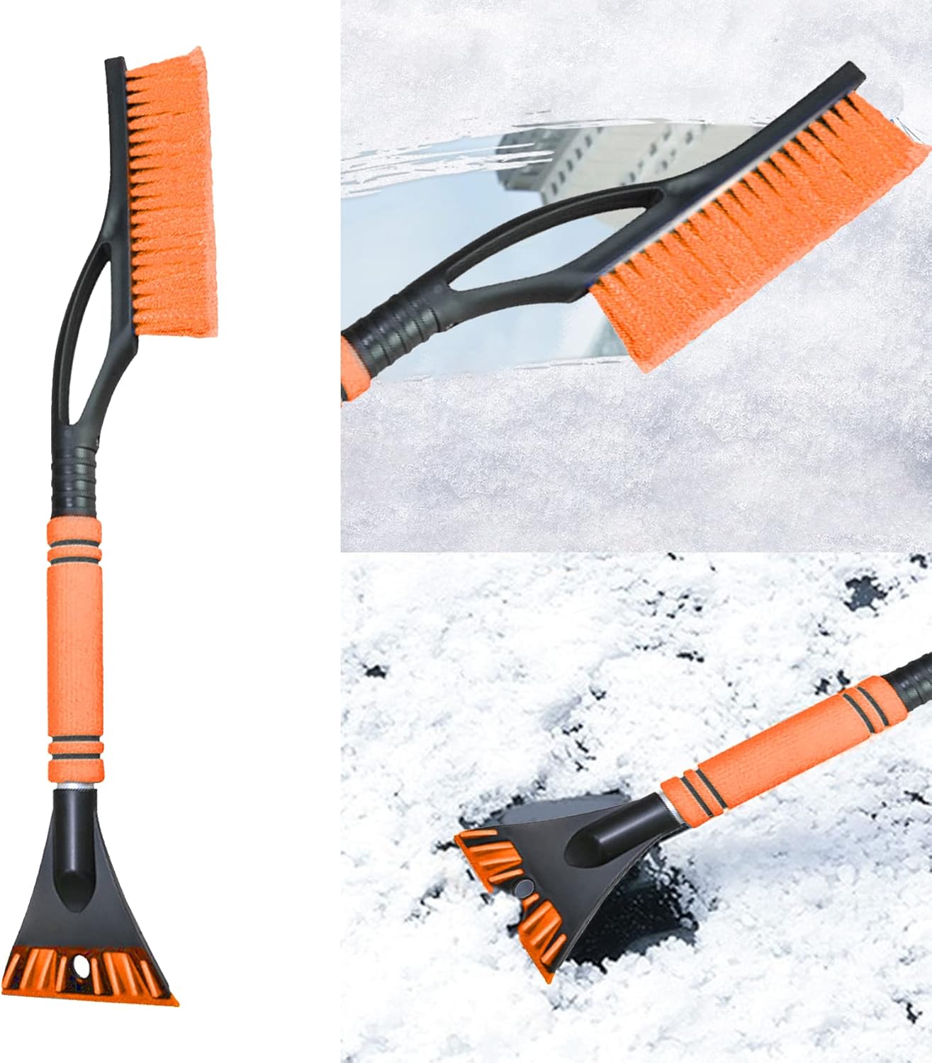 HAOBO 27" Snow Brush for Car, Snow Brush and Detachable Ice