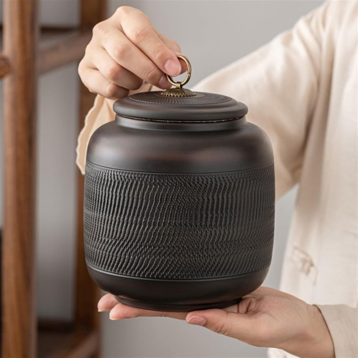 京焼 文月和香造『乾山写祝い雛絵』抹茶碗 茶碗 仁清写 立雛 共箱