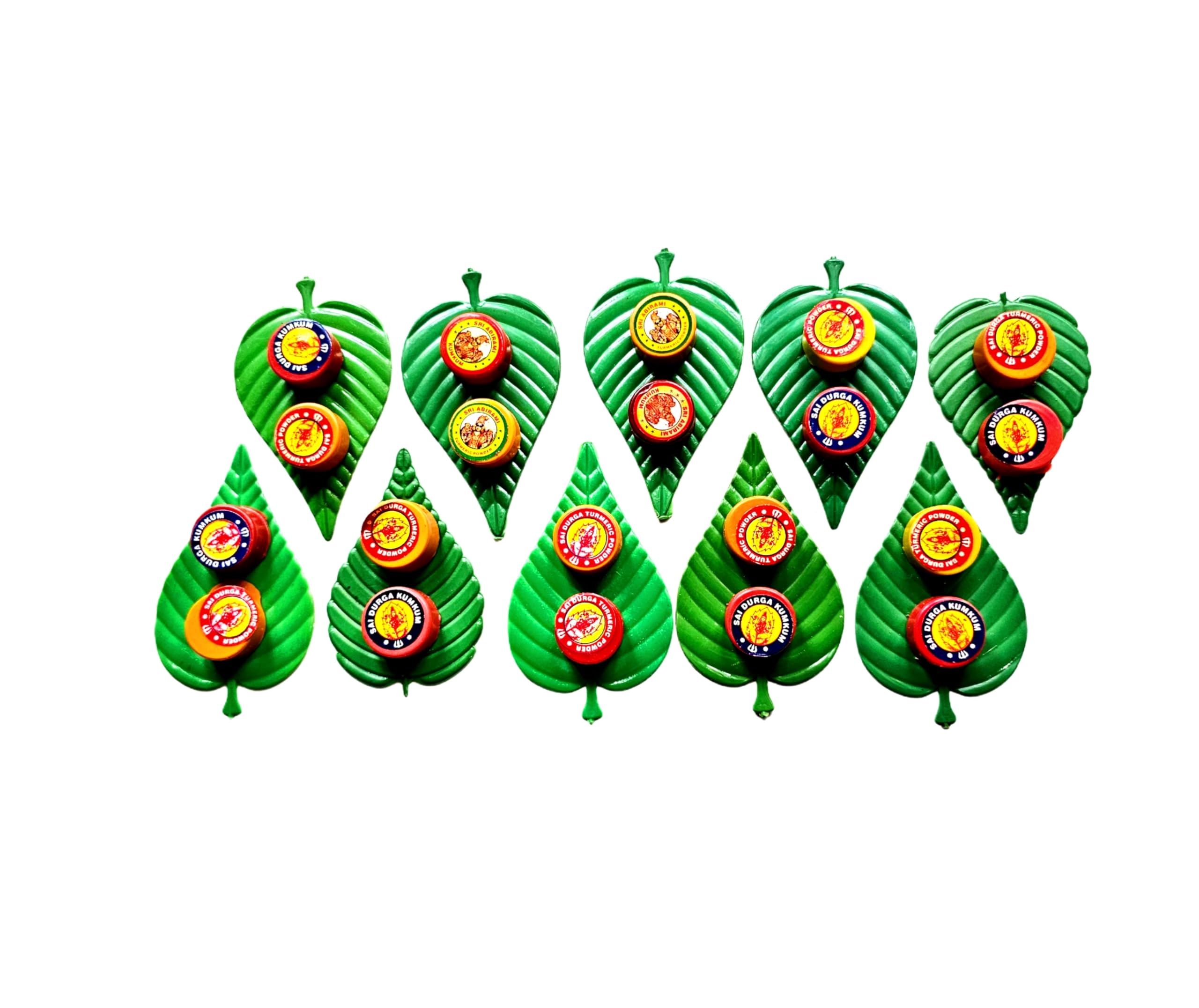 Leaf Tamboolam Set - Kumkum & Turmeric Pooja Thali -2