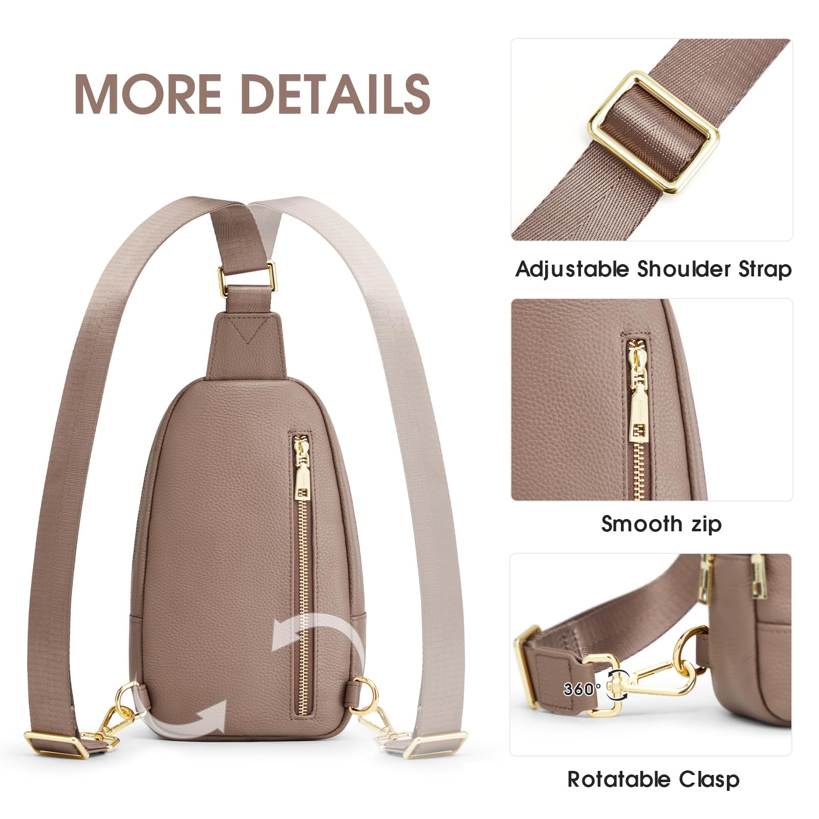 Kattee Borsa a tracolla da donna, in morbida pelle, borsa a tracolla da donna, piccola borsa a tracolla con blocco RFID