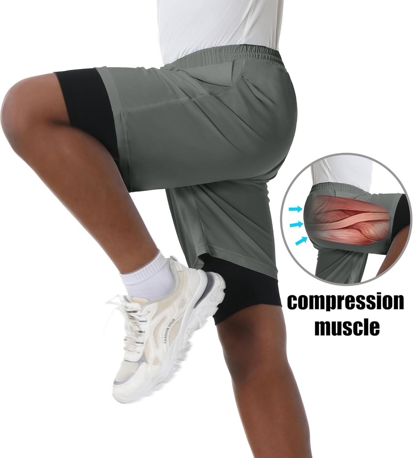 EXARUS Boys Athletic Shorts 4"/6" Quick Dry Lightweight Adjustable Elastic Waist Pockets Basketball Soccer Running - Image 5