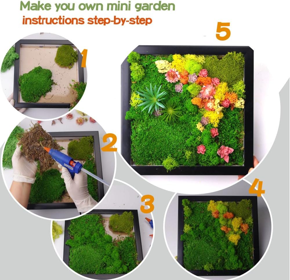 ACADOIT Moss ArtsFrame Crafts for Adults, 11" Home Office Decor Living Wall Hanging Decor