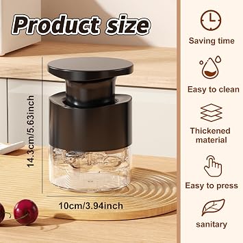 Cherry Pitter Multiple, Quick Release Multi Cherries Stoner Pitter 7-in-1, Push Button Cherry Core Pitter Tool with Splatter Protector, Pit Seed Remover for Making Jam Cherry Dishes