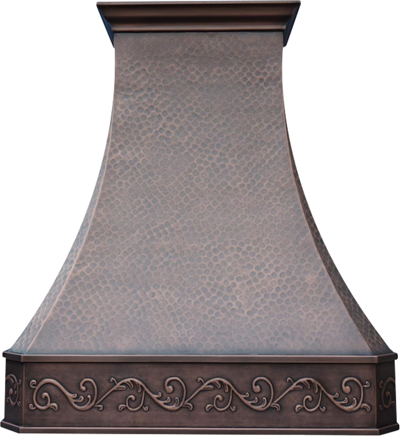 SINDA Custom Hammered 16 Gauge Solid Copper Range Hood with