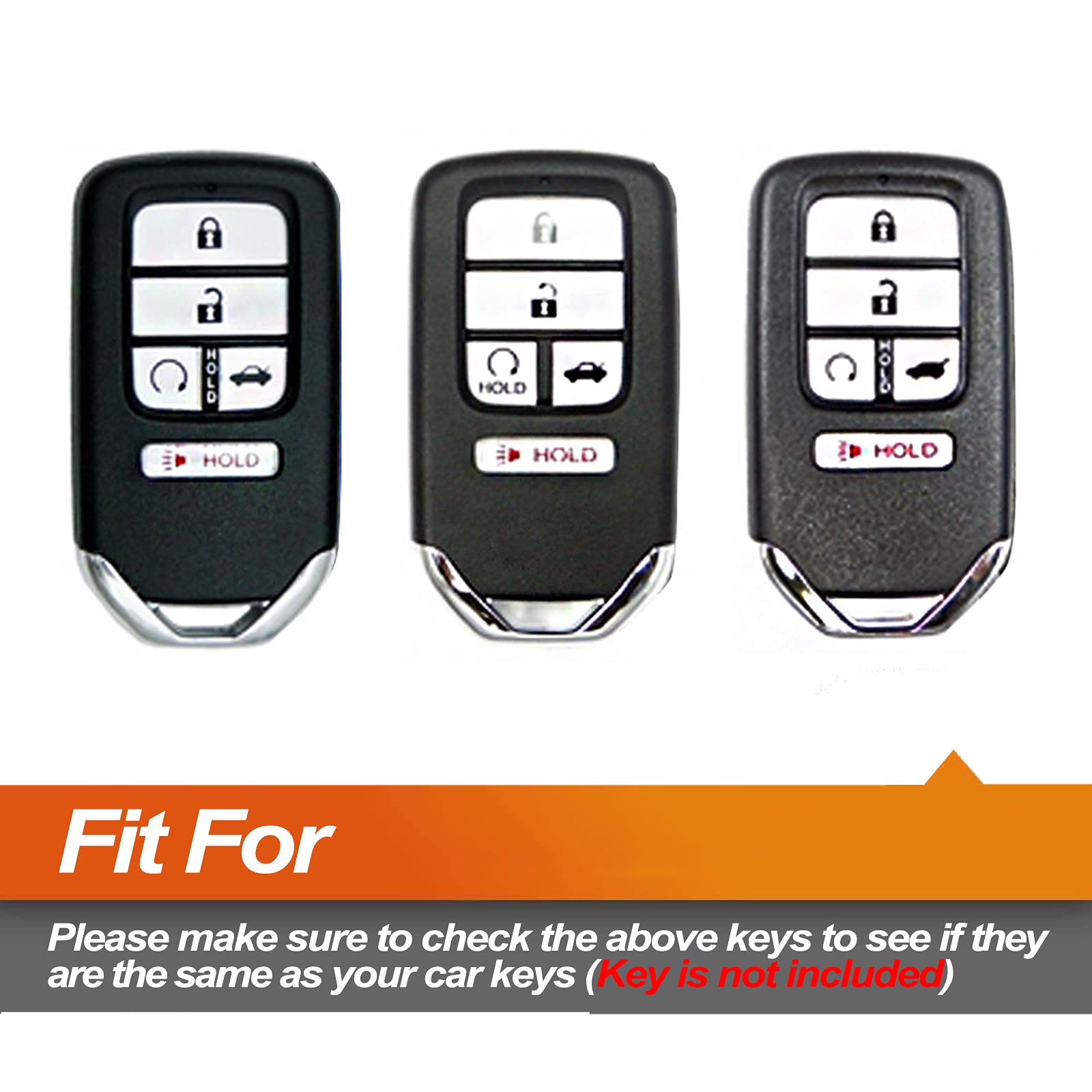 Silicone Key Fob Cover Fit for Honda Civic Accord Pilot CR-V Insight Passport Smart 5 Buttons Keys Car — view 2