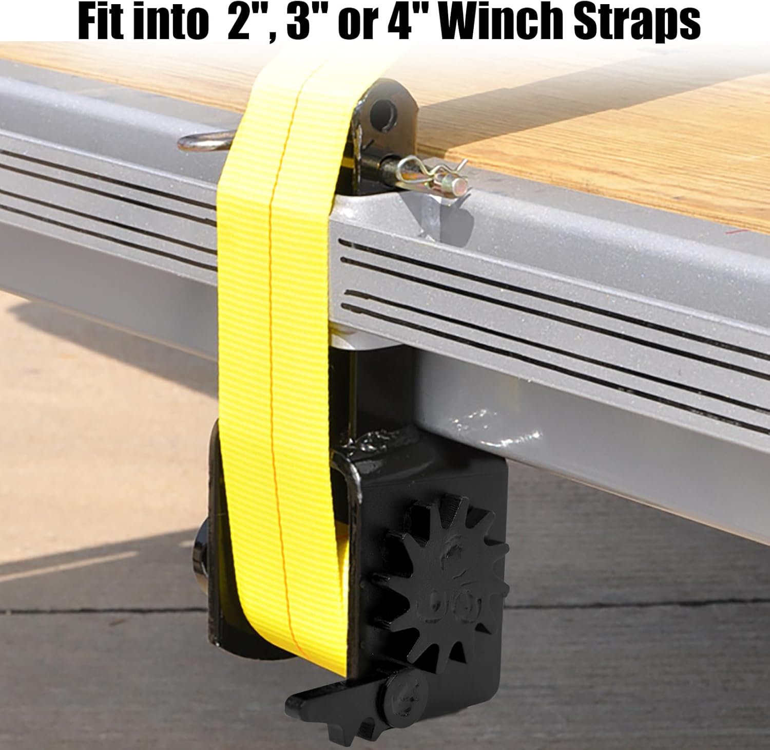 Trailer Stake Pocket Winch, Winch Flatbed Utility Capacity 16200 Lbs and 5400 Lbs Load Limit for Flatbed Trailer Trucks Winches, 2Pack