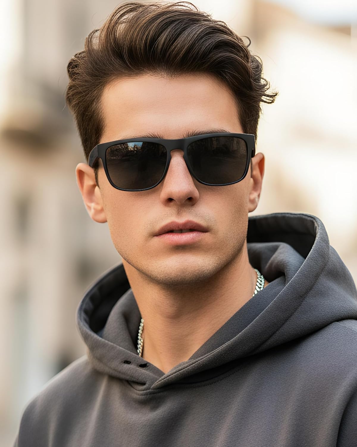STGATN Polarized Sunglasses For Men,Tr90 Ultralightsquare Shades Sun Glasses Men Driving Fishing UV Protection