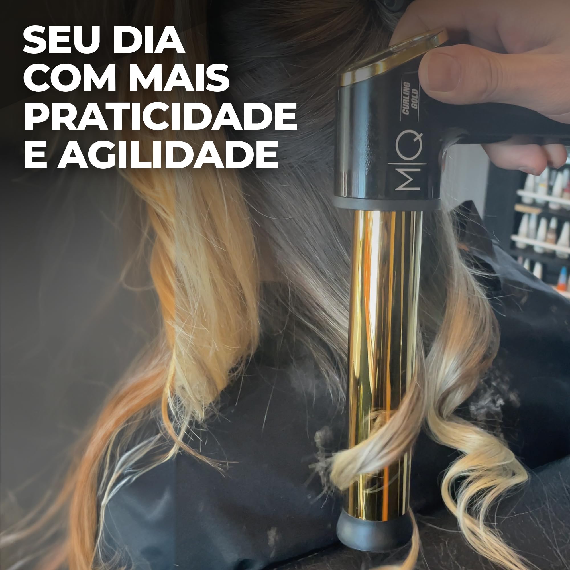 MQ Professional Curling Gold Titanium 25mm - Modelador de Cachos 240g