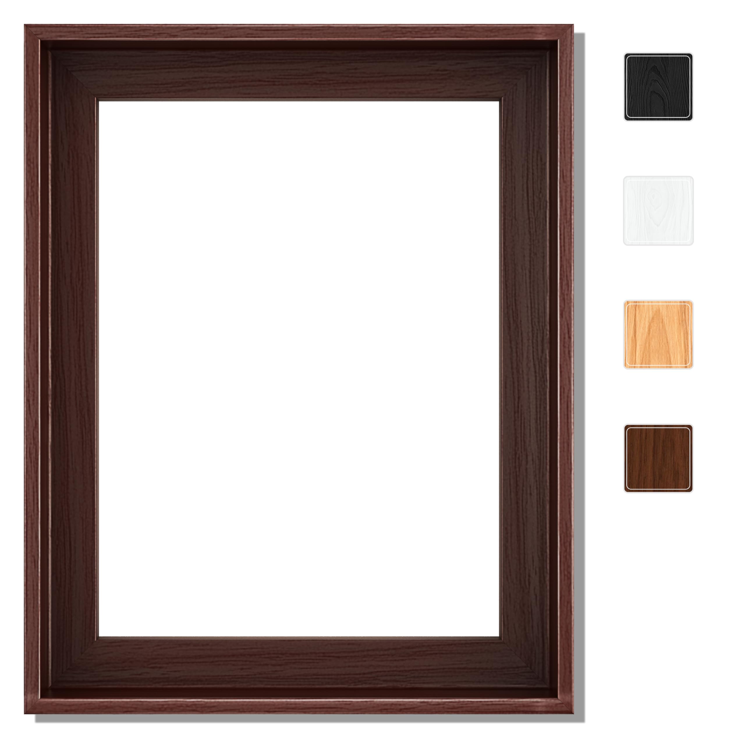 Canvas Floating Frame, Picture Wall Art Painting Frame for Finished Canvas Painting 1-1/4 Deep Picture Art Wall Decor. (Dark Brown, 20x30)
