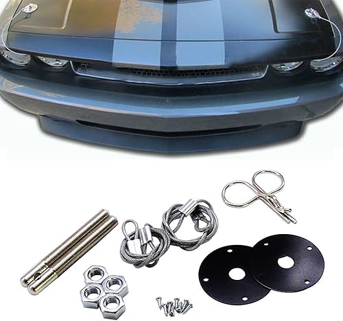 Pack-2 Pasadores de capó de motor de automóvil, kit de clip de bloqueo de capó extraíble, reemplazo de bloqueo de capó delantero, accesorio