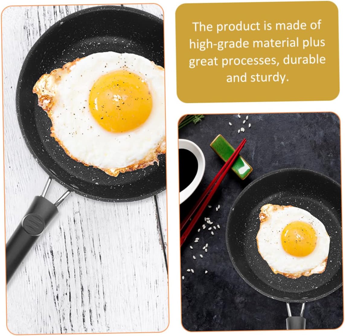 TIDTALEO Small Nonstick Frying Pan Multifunctional Cooking Skillet for Eggs Pancakes More for Induction Cooktops Easy Cleanup