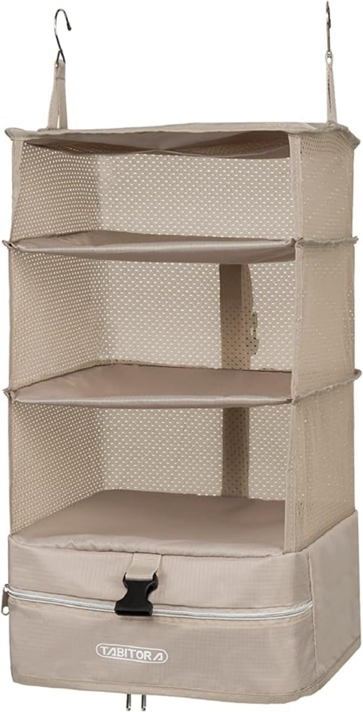 LHDDAGQAX Storage Box, Hanging, Inner Bag, Clothes Rack, Storage, Travel, Business Trip, Closet, Space Saving, Large Capacity, Costume Case, 4 Tiers, Organizer, Beige, L