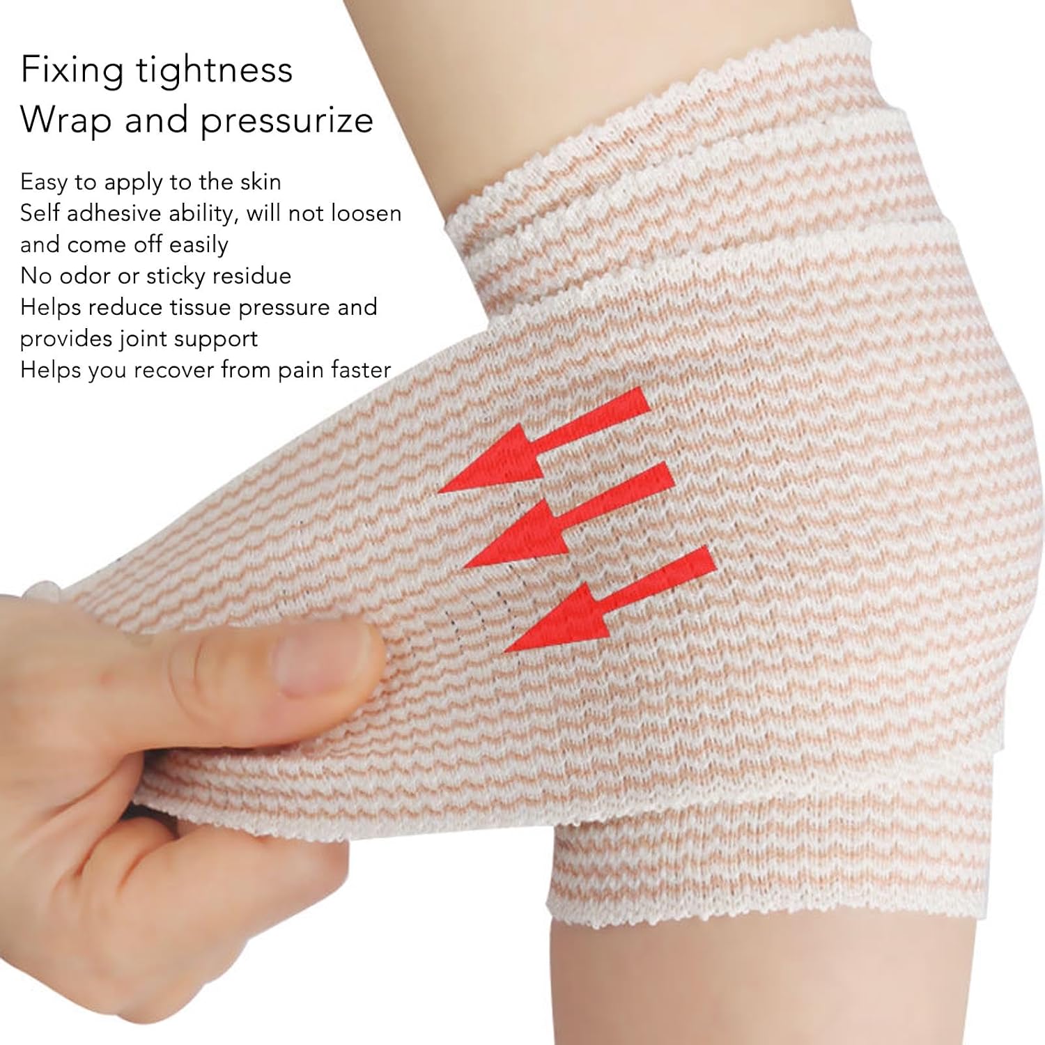 Elastic Bandage Wrap,Comfortable Breathable Reusable Athletic Compression Roll Compression Bandage Wrap Athletic Compression Roll for Sport