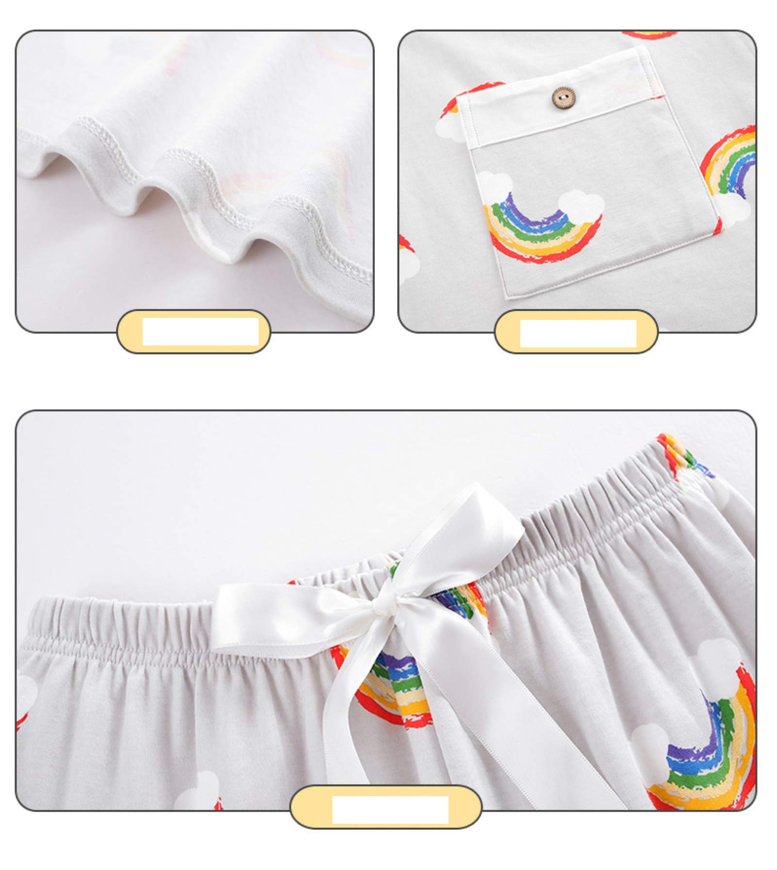 Piżamy damskie, komplety piżam w tęczowy wzór dla kobiet Stylowe piżamy z kreskówek Długie rękawy Długie patelnie Piżamy damskie Casual Homewear Big Size