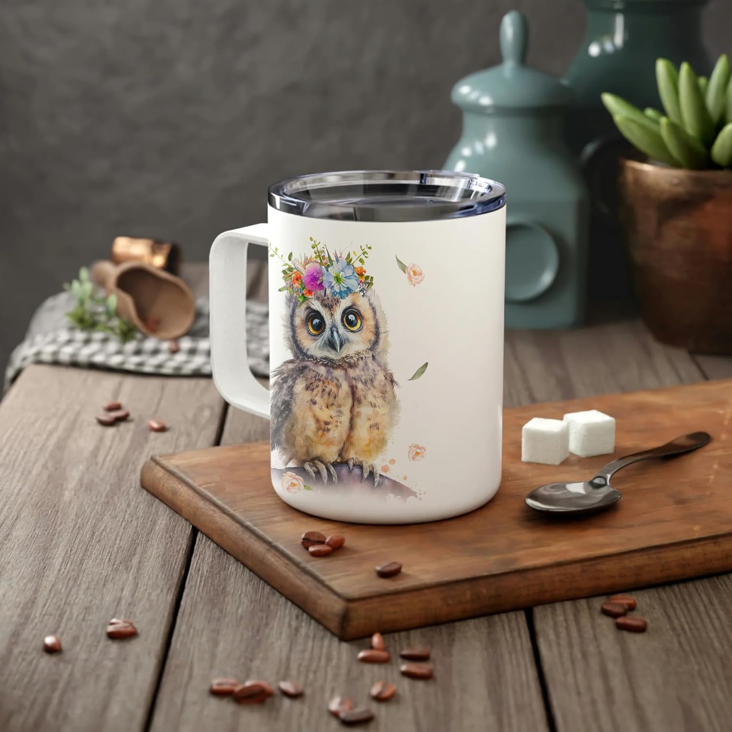 Hyturtle Owl Cup Gifts - Just A Girl Who Loves Owls Coffee Mug, Stainless Steel 12oz - Owl Gifts for Women, Cute Animal Lover Gift for Girls, Daughter on Birthday or Christmas - Image 6