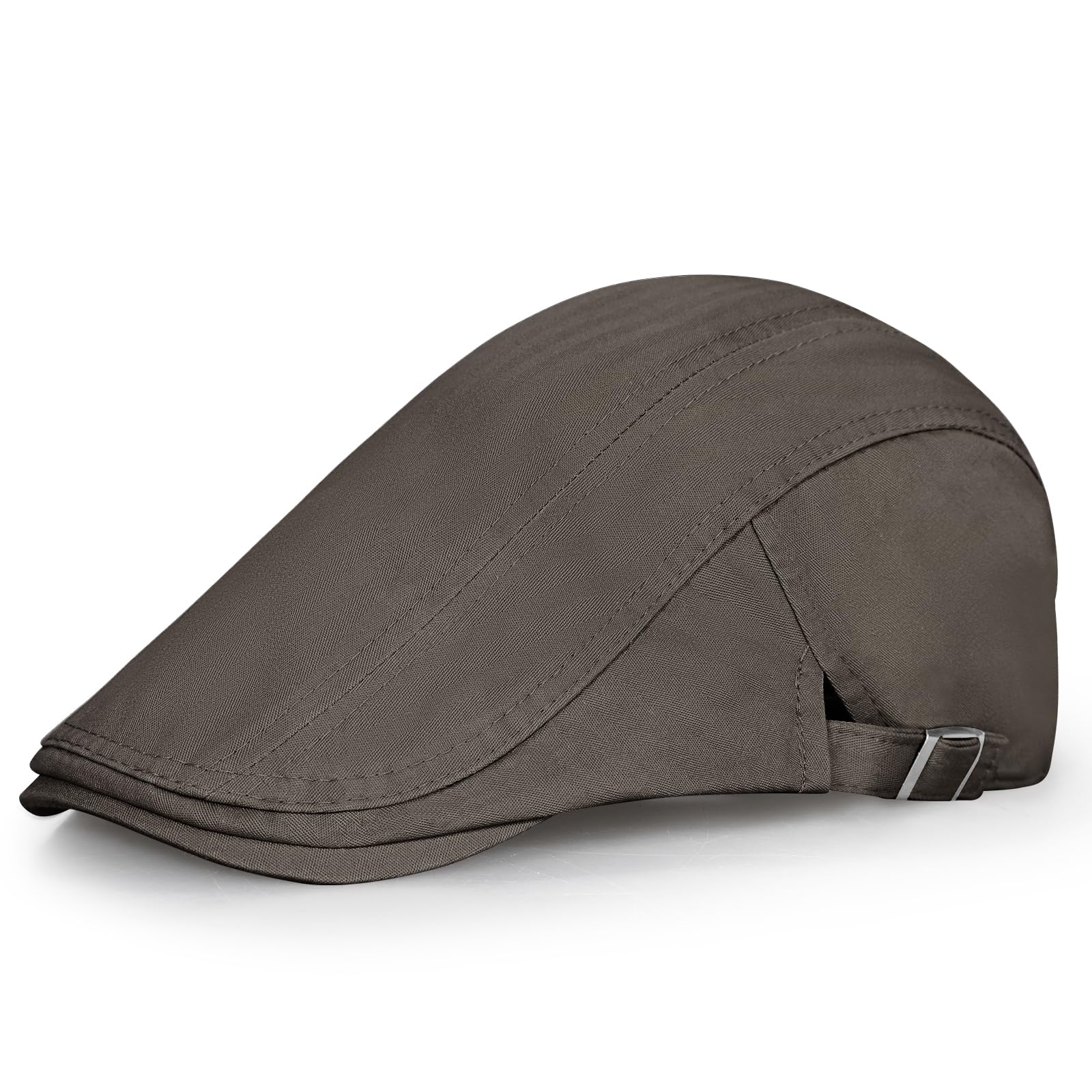SEEK SURE Mens Cotton Flat Hat Summer Newsboy Driving Hats and Caps US Alpha One Size Large Dark