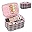 OCHEAL Makeup Bag for Women - Travel Cosmetic Organizer with Brush Slot & Divider, Large Capacity Toiletry Bag for Girls, Travel Makeup Case for everyday Make up Accessories -Pink Plaid