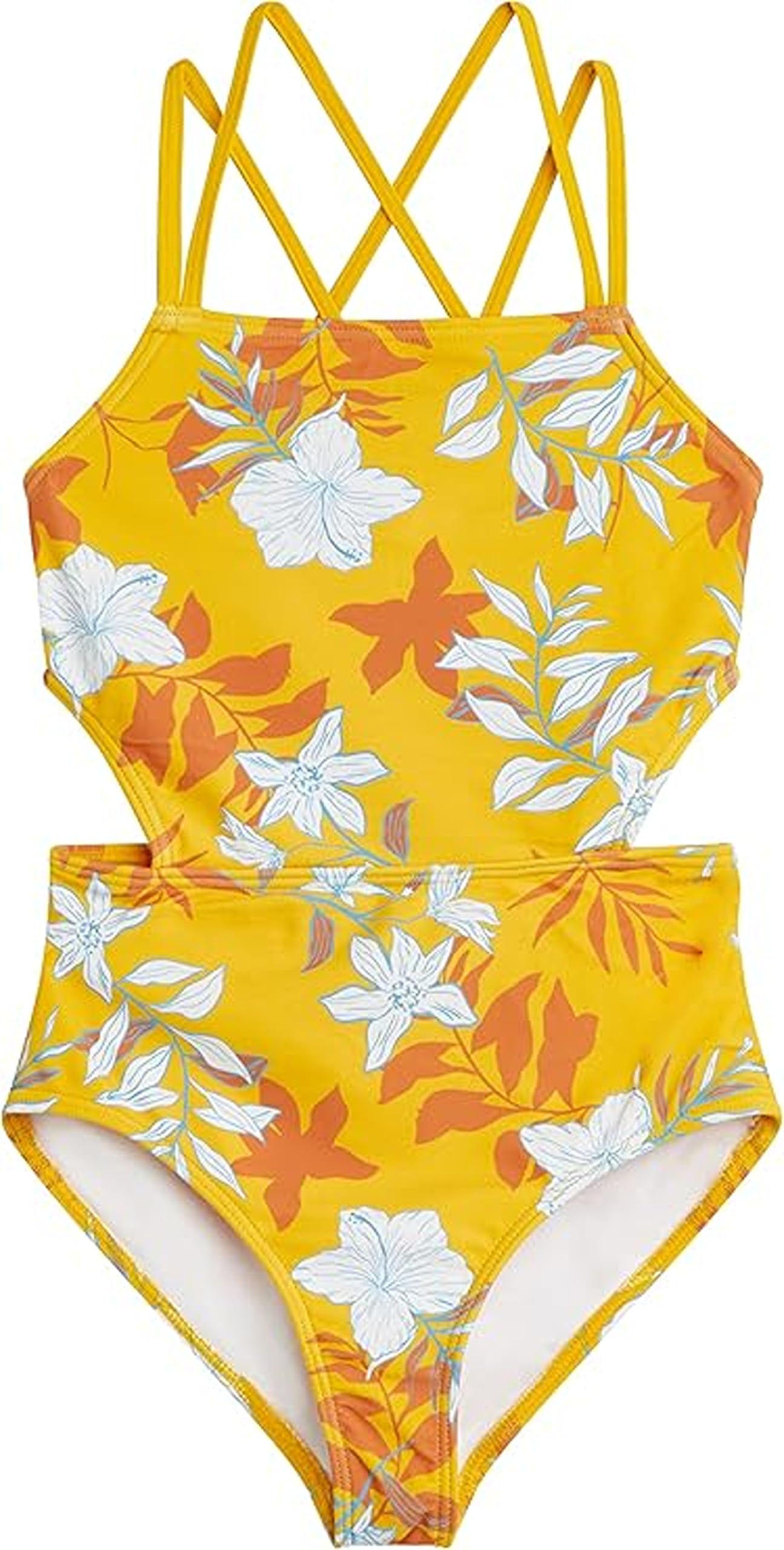Kanu Surf Girls' Beach Girl Sport Cut-Out One Piece Swimsuit