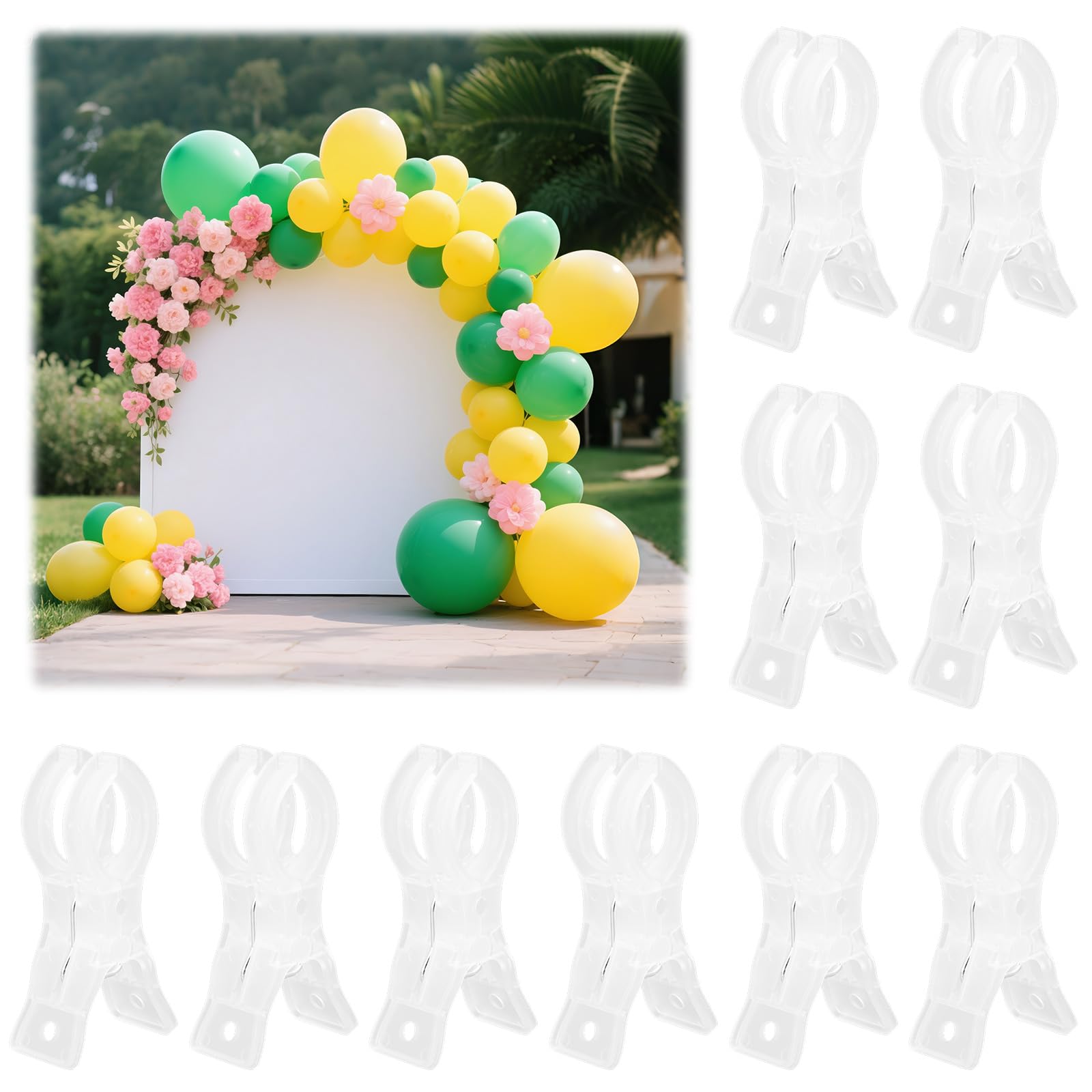 Arch Spring Clip Wedding Decor Clips Miliocry 100PCS Balloon Arch Clips, Reusable ...